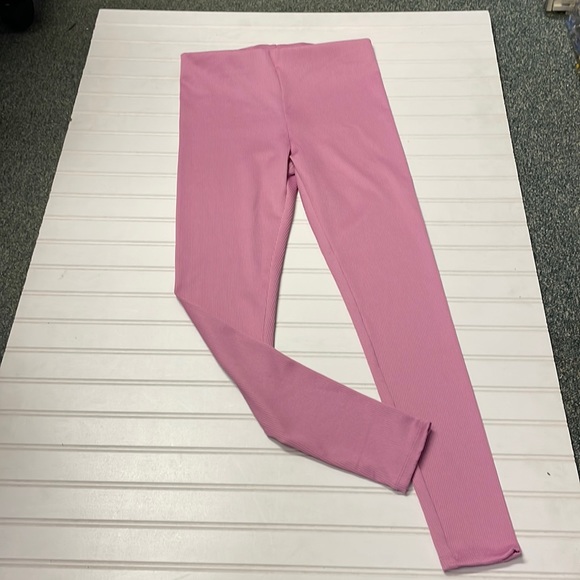 H & M Pink Ribbed Leggings- #1836 - Picture 8 of 12